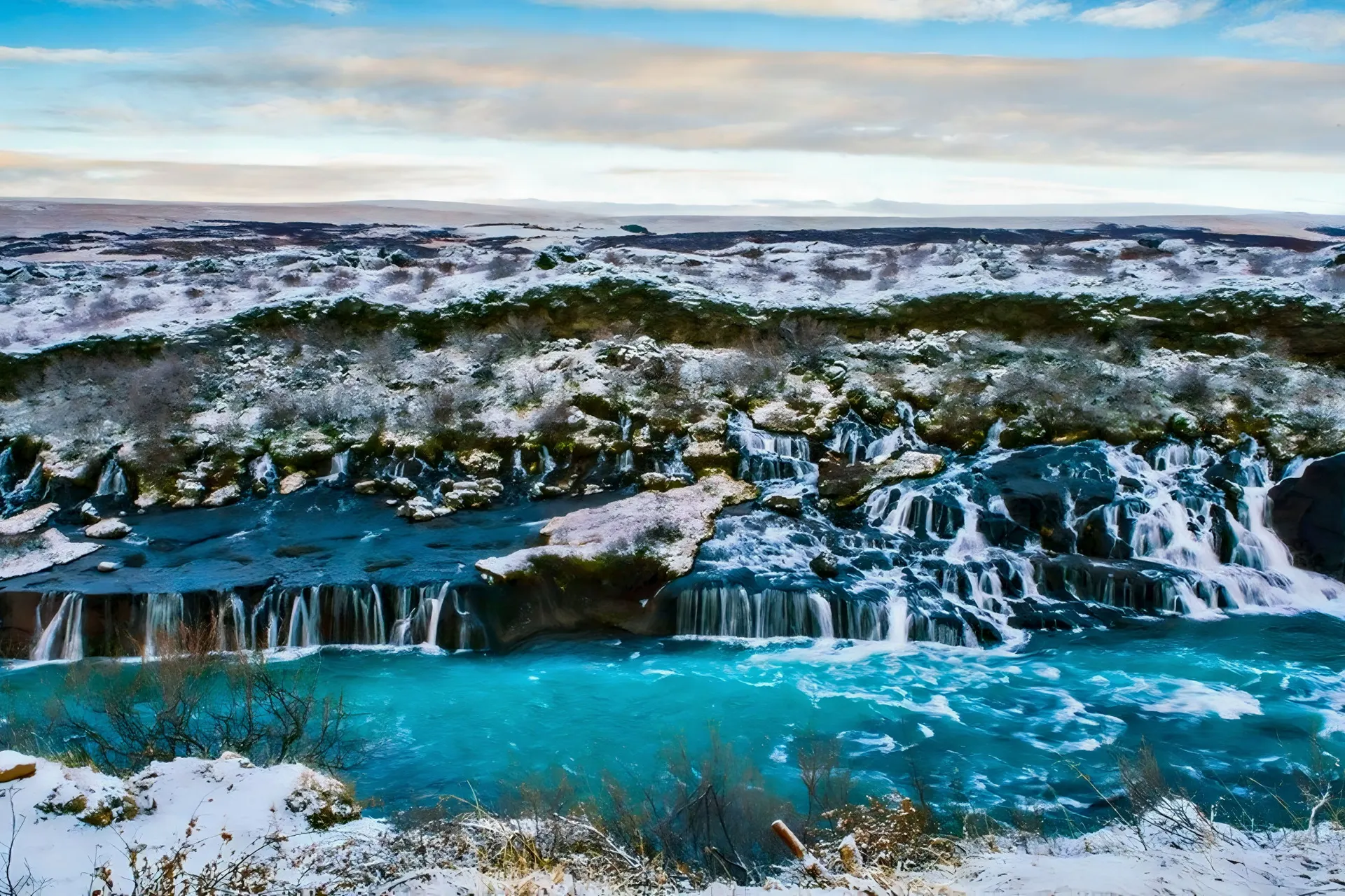 Wasserfall Hraunfossar