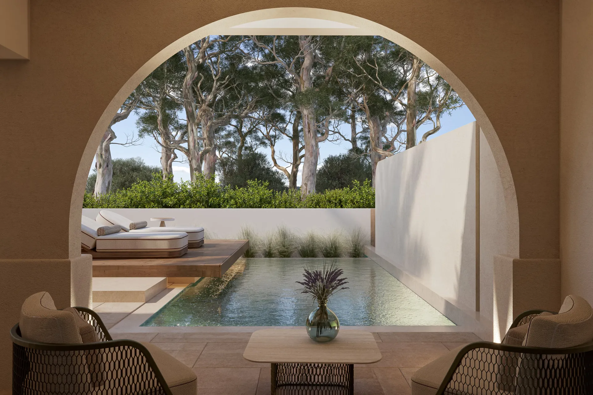 2-Zimmer Villa Gartenblick mit Privatpool